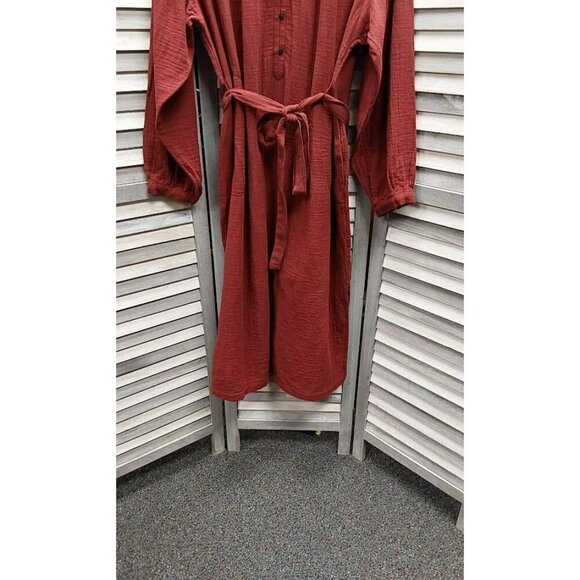 49 - Women's Balloon Long Sleeve Tie-Front Shirtdress | Universal Thread | Small - Picture 2 of 7